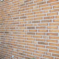 Eine Hauswand die mit den Fassadenplatten vom Typ Glasgow bestückt sind.